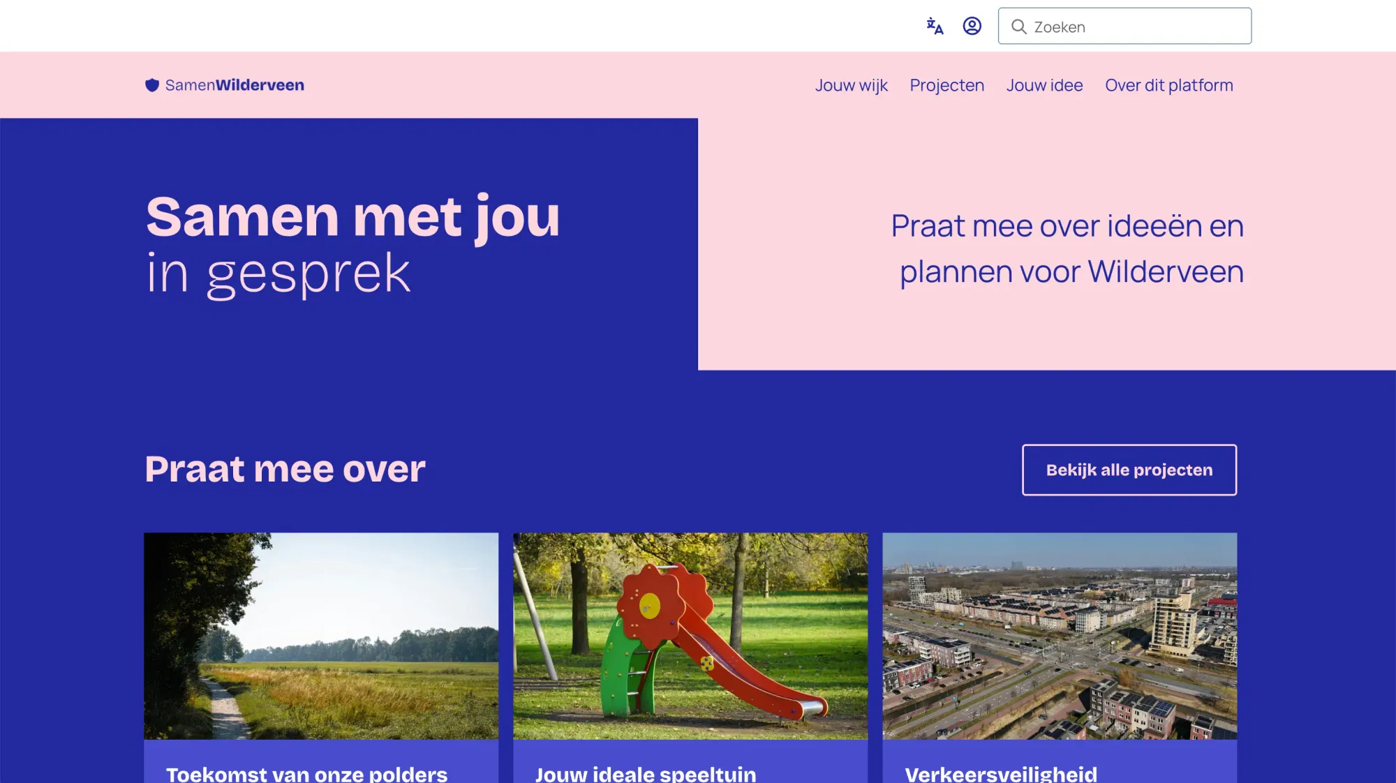 Voorbeeld van een participatieplatform